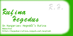 rufina hegedus business card